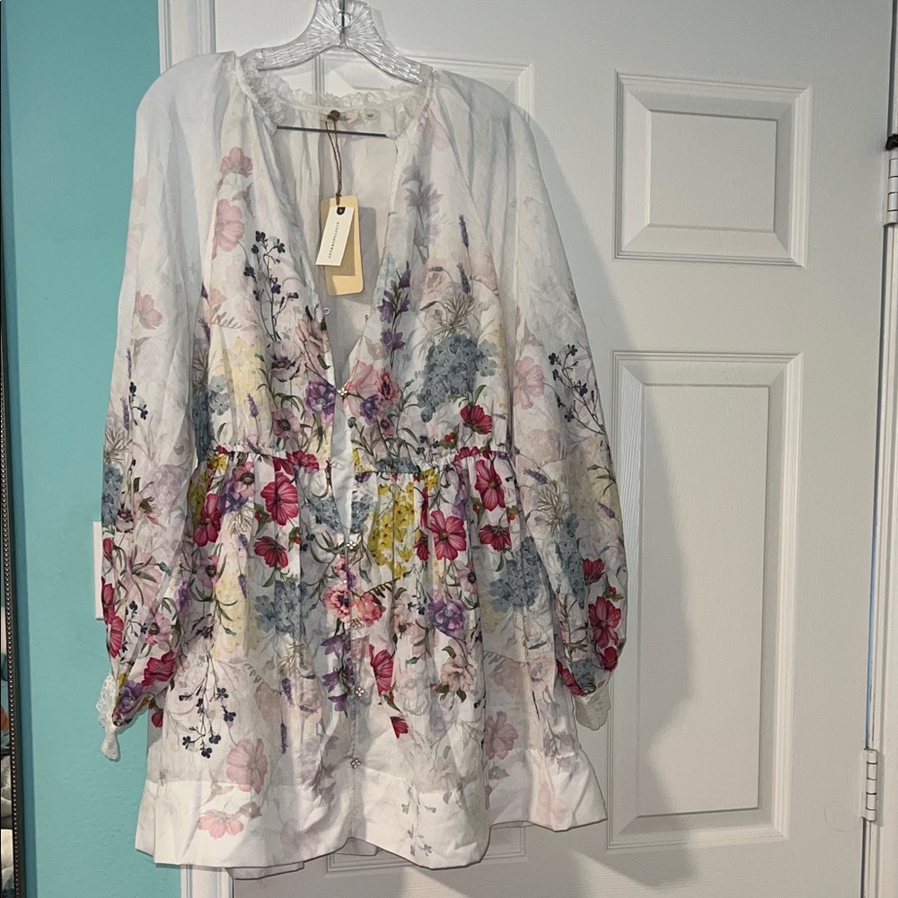 Anthropologie Floral Long Sleeve Dress - Multicolor